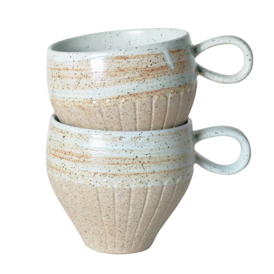 Robert Gordon Ceylon Duck Egg Blue Ceramic Mug - Handcrafted Stoneware Coffee Cup