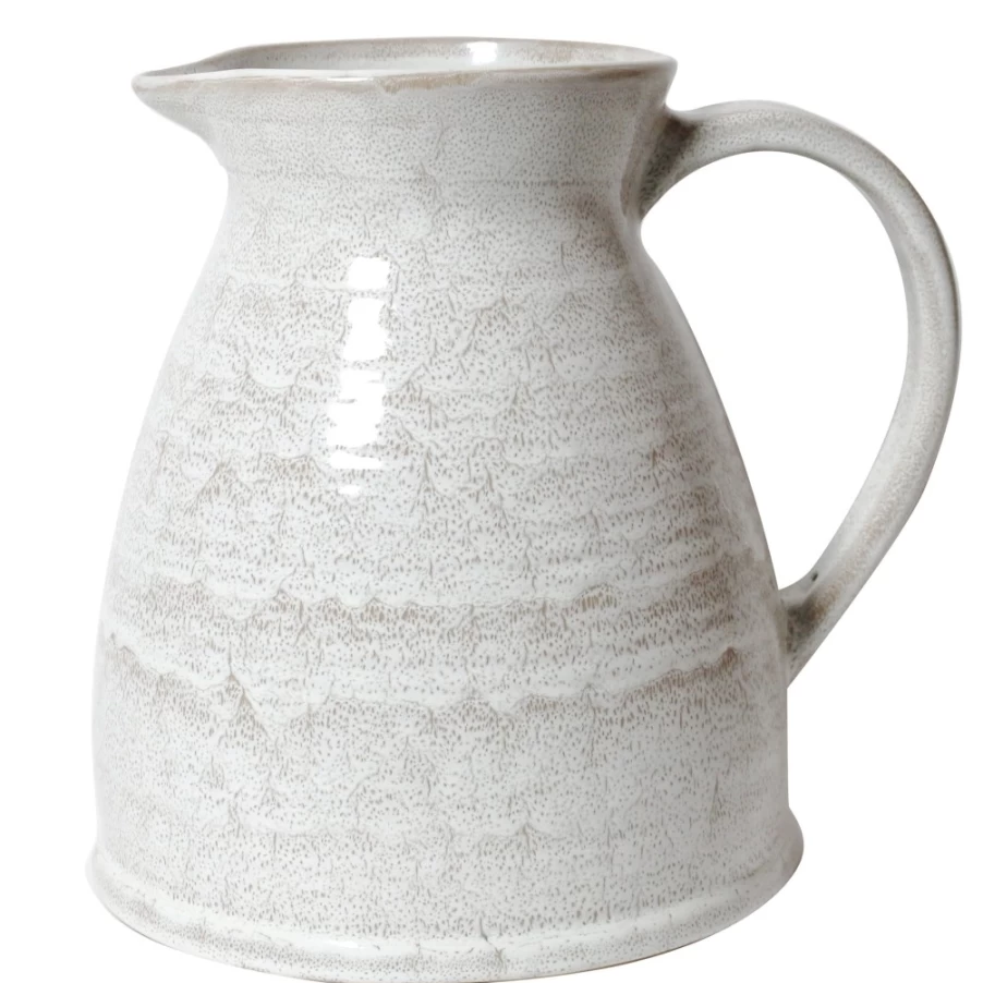 Robert Gordon Tall Ceramic Jug - Snow White Decorative Pitcher